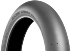 Close-up van het loopvlak Bridgestone V02 90/580 R17 W Front TL Medium