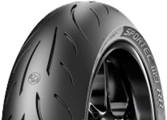 Close-up van het loopvlak Metzeler Sportec M9 RR 180/60ZR17 (75 W) Rear TL M/C