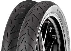 Close-up van het loopvlak Continental ContiStreet 2.50-18 40 P Front TL M/C