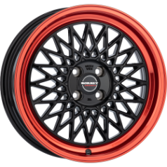 Borbet B black rim red