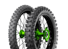 Close-up van het loopvlak Michelin Starcross 6 90/100-21 57 M Front TT NHS Medium Hard