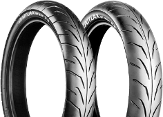Close-up van het loopvlak Bridgestone BT 39 120/80-17 61 S Rear TL M/C