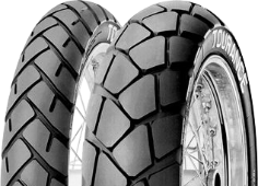 Close-up van het loopvlak Metzeler Tourance 120/80-18 62 S Rear TT M/C DP