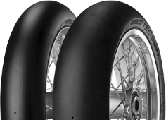 Close-up van het loopvlak Metzeler Racetec SM 125/75 R17 Front TL NHS K1 Soft