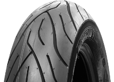 Close-up van het loopvlak Michelin Commander II 110/90 B18 61 H Front TL/TT M/C