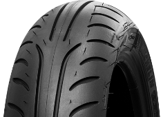 Close-up van het loopvlak Michelin Power Pure SC 110/70-12 47 L Front TL M/C