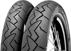 Close-up van het loopvlak Continental ContiClassicAttack 120/90 R18 65 V Rear TL M/C